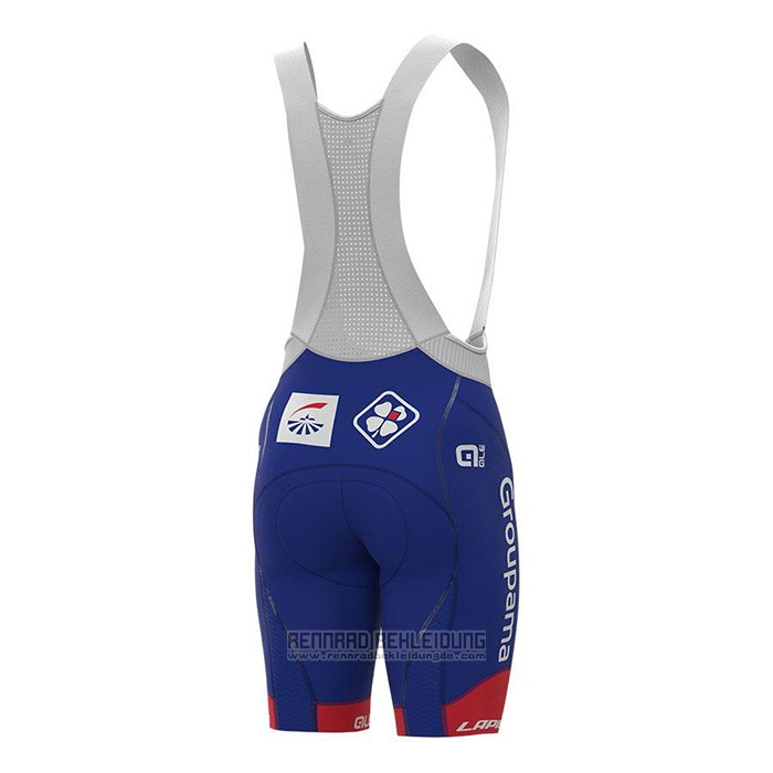 2022 Fahrradbekleidung Groupama-FDJ Wei Trikot Kurzarm und Tragerhose - zum Schließen ins Bild klicken